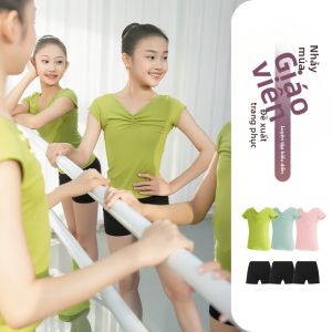 Bộ Đồ Tập Múa Ba Lê Tay Ngắn Quần Ngắn