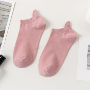 Orna ถุงเท้าผู้หญิงผ้าฝ้าย ถุงเท้าซ่อนซับเหงื่อ กระชับแน่นไม่หลุดง่าย Boat socks