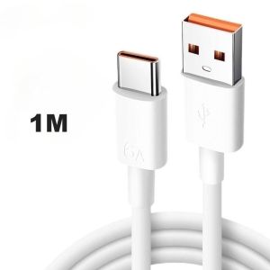 Type-C Flash Charging Cable for Redmi and Android Phones Connector with 6A Fast Charging and On Cable Display