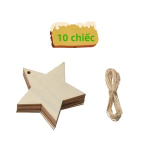 10-50 Chiếc Đồ Trang Trí Giáng Sinh Bằng Gỗ Chưa Hoàn Thiện Lát Gỗ Có Lỗ Tự Làm Thủ Công Mặt Dây Chuyền Cho Trẻ Em Đồ Trang Trí Cây Giáng Sinh