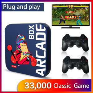 64GB Mini Classic Retro Video Game Super Console 4K HD Display on TV Original Arcade Box Classic Retro Game Console for PS1/DC Built-in 33000 Games