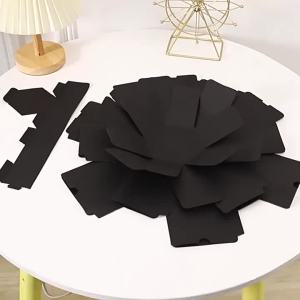 1set Explosion Box DIY Gift-Scrapbook Photo Box for Birthday Gift AnniversaryWedding or Valentines Day Surprise Box (Black)