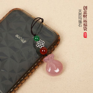 เครื่องประดับโทรศัพท์มือถือแบบติดห้อยรูปหมีน่ารัก เครื่องประดับหินมัลเบอร์รี่ เค้กผูกเชือกกระเป๋า USB ดอกบัวฤดูใบไม้ผลิฤดูร้อนฤดูใบไม้ร่วงฤดูหนาว