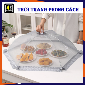 Lồng Bàn Tròn Đậy Thức Ăn Thoáng Khí Chống Côn Trùng Gấp Gọn Tiện Lợi - Lồng Bàn Vải /  Nắp Đậy Thức Ăn - Lòng Bàn Gấp Gọn Úp Đậy Đồ Ăn Chống Bụi Tiện Ích Kích Thước 75cm