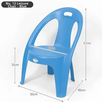 SONGE | Thick Plastic Armchair with Backrest Home and Street Vendor Use