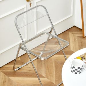 Transparent Chair Acrylic Fashion Trending Clothing Store Photo Chair Simple Home Ins Dining Chair Stool Folding Chair