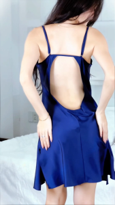 Đầm ngủ phi lụa cao cấp Wannabe DNS23 váy ngủ hai dây cut-out lộ lưng trần quyến rũ nữ tính