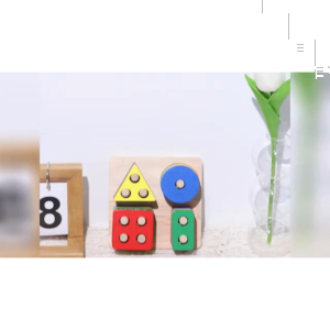 QSMN33 Mainan Edukasi Anak Puzzle Kayu Bentuk Geometri Montessori 16 Pcs Wooden Toys