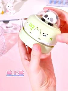 EZYLITTLES Mini Desktop Vacuum Cleaner Pencil Eraser Desktop Vacuum Cleaner Panda Bear Dust Cleaner Kid School Cleaning