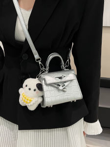 Fashionable Mini Handbag Womens Crossbody Phone Bag Stone Pattern Urban Simple Style Single Shoulder Soft PU Leather Bag