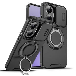 szhaiyu | Shockproof Armor Phone Case For Xiaomi Mi 15 15T 17 17T Pro Max Ultra Magnetic Ring Holder Kickstand Hard PC Protective Cover