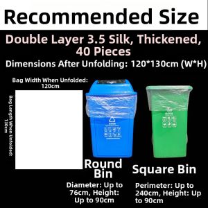 DANBIYIN | Heavy Duty Large Transparent White Garbage Bags