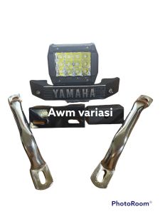 Lampu Depan 12 LED Set Kumis RX King Hitam Gold Hitam Silver RX King RX Spesial Bandung Style
