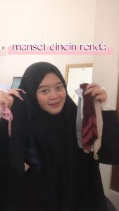 Raisma - Manset Cincin Tangan Jumbo Warna Warni Bahan Jerse Adem Ada Kait Untuk Jari Tengah