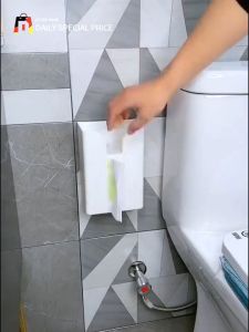 Multi-use Tissue Holder Wall Mounted Punch-free Paper Napkin Storage Box for Office Kitchen Home Organizer