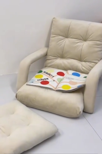 โซฟา โซฟาห้องรับแขกมินิมอล โซฟานั่งพื้นสไตล์ญี่ปุ่น เก้าอี้พับได้ แถมหมอน ปรับเอนพับเก็บได้ ใช้งานสะดวก ดีไซน์สวย เบาะพร้อมที่พิงหลัง พร้อมส่ง