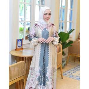 Gamis Silk Premium Grade A Motif Terbaru Elegan Mewah