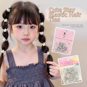 Silver Pearl Cute Elastic Hair Bands for Girls