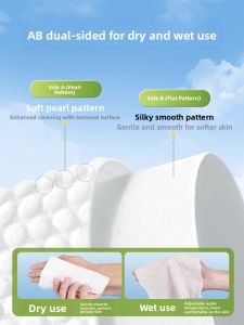 MONLEYTA | Pure Cotton Face Wash Towels Disposable Authentic Brand Monleyta Pearl Surface Texture Multi-Purpose Normal Size Convenient Pack