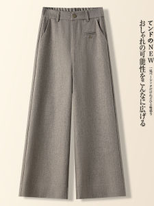 Quần Ống Rộng Cạp Cao Cho Nữ Mùa Hè 2025 Quần Ống Đứng 9 Điểm Dáng Rộng Thoải Mái Quần Ống Rộng Phong Cách Hàn Quốc