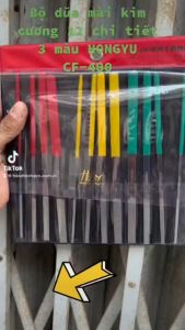 Bộ dũa mài kim cương 12 chi tiết 3 màu HONGYU CF-400