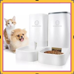 [Pety Box] Buy 1 Take 2 Automatic water Automatic feeder white 3.8L cat and dog 28x15x28cm (send two hooks)