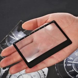 3X Magnifying Glass - Ultra-Thin PVC Lens for HD Reading Pocket Card Magnifier with (Portable Survival Tool)