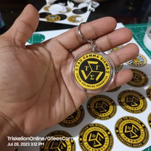TAU GAMMA PHI TRISKELION ACRYLIC KEYCHAIN