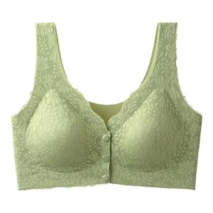 MiiOW | Mom Cat Thin Wire Free Vest Style Bra Nylon Fabric Breathable Comfortable For Middle Aged Women Gathered Design No Fastener