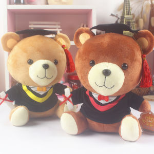 Graduation Costume Plush Doll Bachelors Cap Bear Toy Graduation Season Gift Soft PP Cotton Filled Gender Neutral Doll
