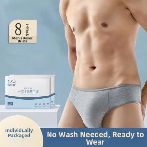 Disposable Cotton Boxer Briefs for Men Pure Cotton Sanitary No Wash High End Underwear Comfortable Breathable Sporty Youth Size