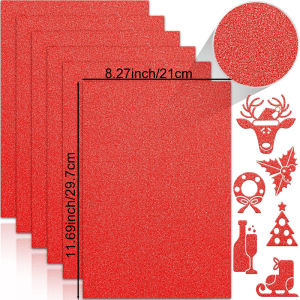 25 Sheets Colored Glitter Cardstock Paper 250G A4 Premium for Scrapbook DIY Projects Birthday Party Decoration Gift Box Wrapping
