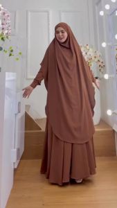 Set Dress/One Set Gamis Syari+Hijab FK Kode MAMAZA Bahan Kringkel Airflow By Ory AjeZas Collection