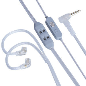 KZ T8 Upgrade Cable 8-Gear Electronic Tuning OFC Silver-Plated Earphone Upgrade Cables 0.78mm 2Pin Cable For KZ Wired Headphone