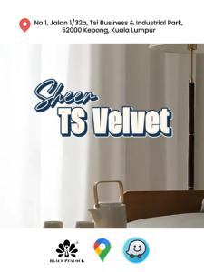 BlackPeacock【Ready Stock】TS Velvet Sheer Curtain / A+ Quality Soft Touch/ Privacy Sheer / Hotel Feel