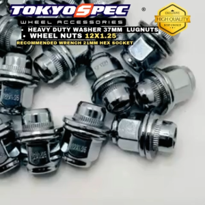 ORIGINAL TOKYOSPEC Heavy Duty Washer Type 12x1.25 21MM Lugnuts / Wheel Nuts Set OF 2PCS 6PCS