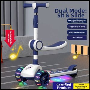 Foldable Adjustable Ride-and-Scoot Childrens Scooter