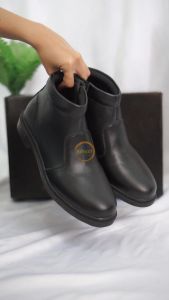 Sepatu Pdh Doff Tanpa Tali Sol Karet Anti Licin #13 doff