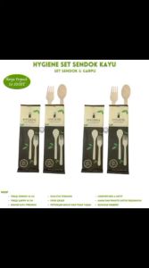 Cutleries Set Sendok Garpu Kayu Sendok Kayu ( Isi 50 Set-WKSP)