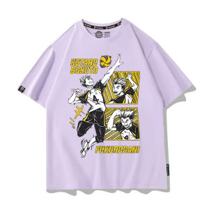 Summer Short Sleeve T-Shirt for Men Breathable Cotton Anime Cartoon Print Loose Fit Youthful Style Casual Wear Daily Use