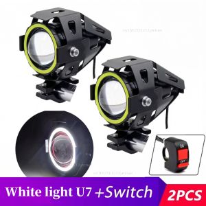 Waterproof Motorcycle LED Headlight 3000LMW U7 Motorbike LED Driving Fog Spot Light with Switch For YAMAHA TRACER 900GT Tracer