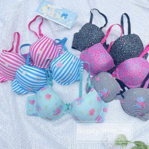 #MOD2108 underwear mommy design bra w/wire assorted design 3pieces good for women’s (Cup B)