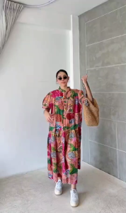 เดรสผ้าบล็อคคอทตอลอินเดีย ดีไซน์คอปีน กระดุมบน3เม็ด แขนตุ๊กตา ต่อระบาย แพทเทิร์นทรงAทรงพริ้วสวย ใส่พรางหุ่น แพทเทิร์นใส่สบาย ลายสวยสดใส ตัวเดียวจบค่ะ❣️♡ความมีเสน่ห์ของผ้าอินเดีย งานบล็อคไม้พิมพ์มือ แต่ละล็อต ได้ลายไม่ซ้ำ ผ้าเนื้อบางเบาใส่สบาย ระบายอากาศ👍