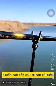 Quấn cán cần câu dạng rút vân 3D bọc cần câu cao su có vòng chống trôi cần chống trơn trượt