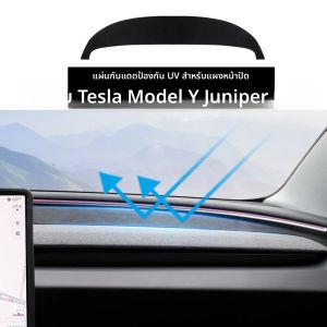 สําหรับTeslaรุ่นY Juniper 2025 รุ่น 3 หนังนิ่มแดชบอร์ดฝาครอบPadบังแดดProtector Anti-UV Dash Mat Sun-Shadingแผ่นกันลื่น