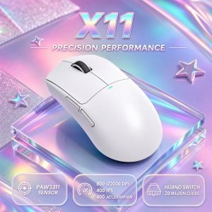 ATTACK SHARK | Attack Shark X11 Wireless Mouse Bluetooth/2.4G/wired Tri-Mode Mouse PAW3311 RGB Magnetic Charging Dock Gaming Mouse