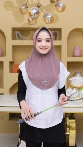 Hijab Bergo Hamidah Jersey Premium sport Ped Anthem Size S