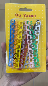 (พร้อมส่งในไทย) ตัวเลขมาร์ค สาย แลน CAT6 สาย lan cat6 ขนาด 6-8 mm Cable Markers แบบแข็ง 10 สี 0-9 อย่างละ 10 ตัว