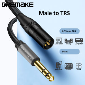 XLR-3Pin Male to 6.35mm TRS 1/4 Inch Stereo Jack to XLR Audio Cable Cord for Microphone Home Theater Devices Speaker Amplifier