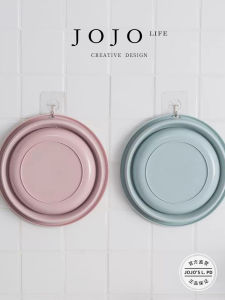 Portable Folding Face Basin Travel Wash Hands Dormitory Hygiene Tool round Shape Plastic Material Home Cleaning Supplies